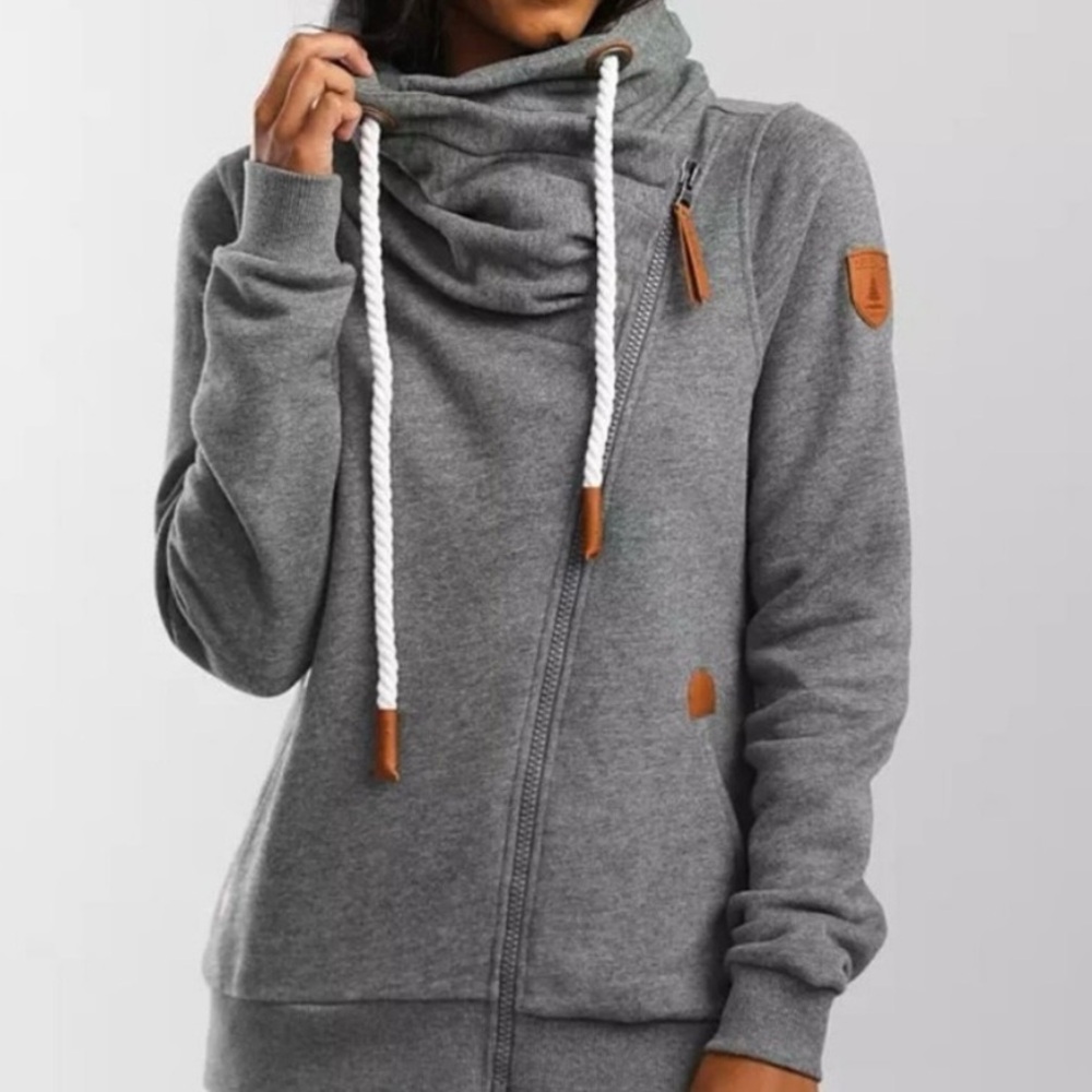 Naketano The Poet’s Choice Jacket, Women’s L
Asymmetrical Zip Soft Knit Jacket